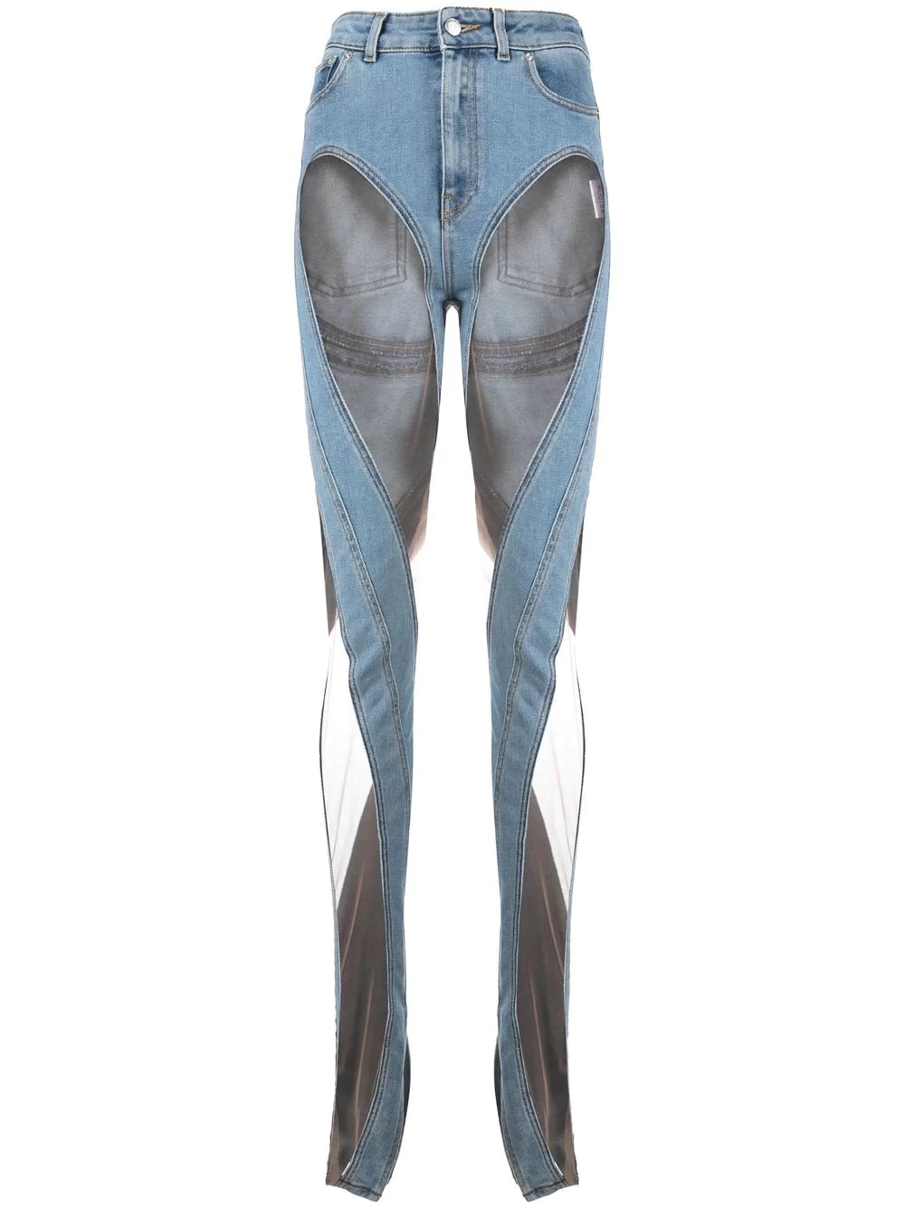 cut-out detail denim jeans