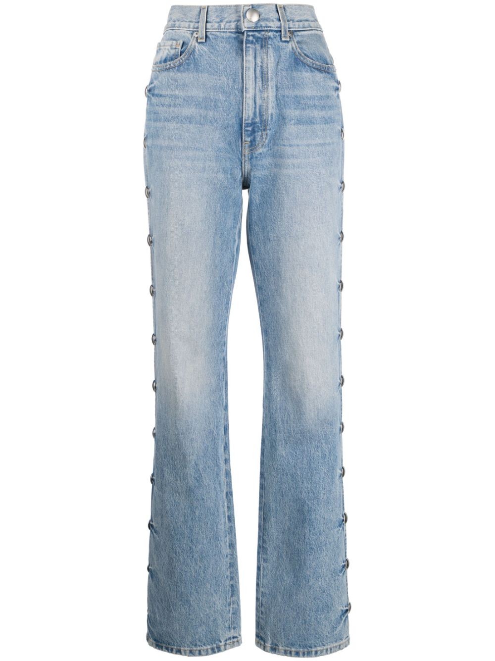 Danielle studded straight-leg jeans