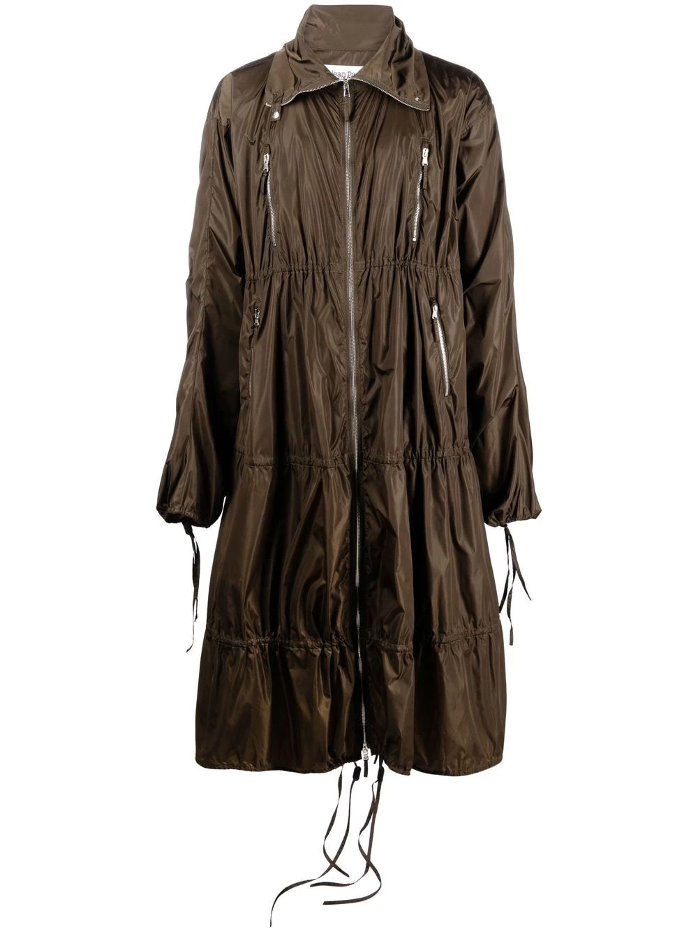 oversize zip-fastening coat