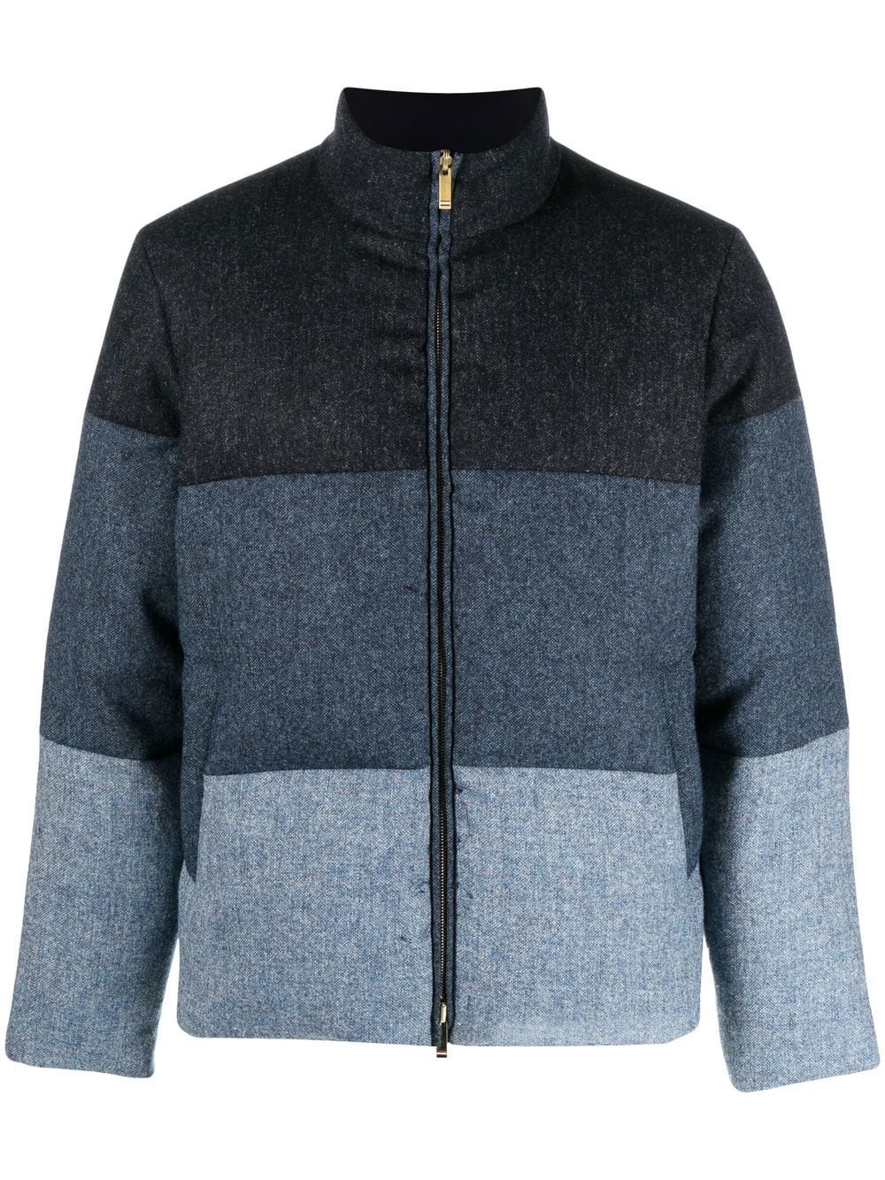 Colour-block panel padded jacket