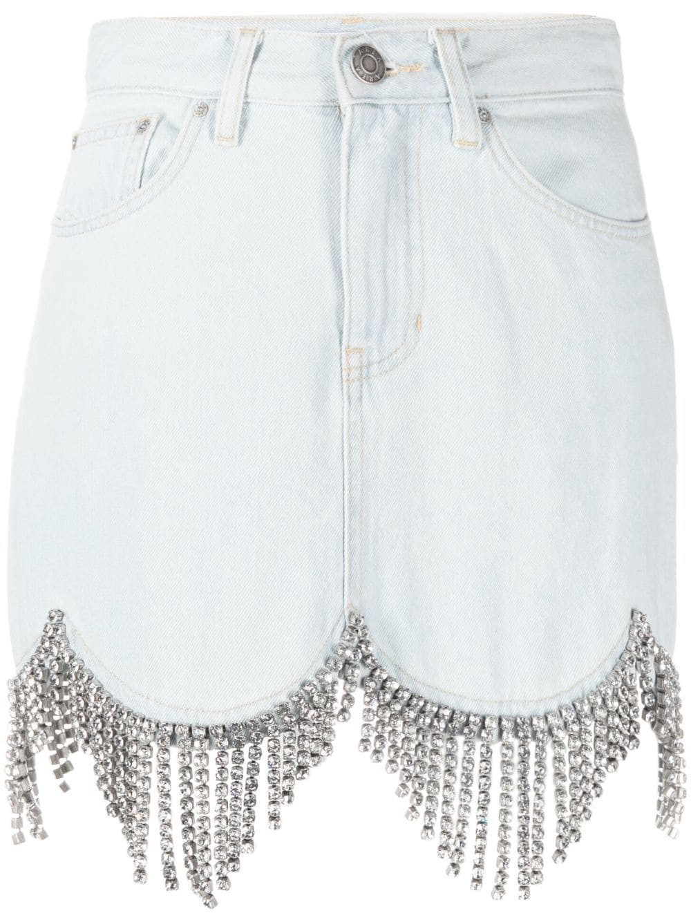 crystal-embellished scallop-trim skirt