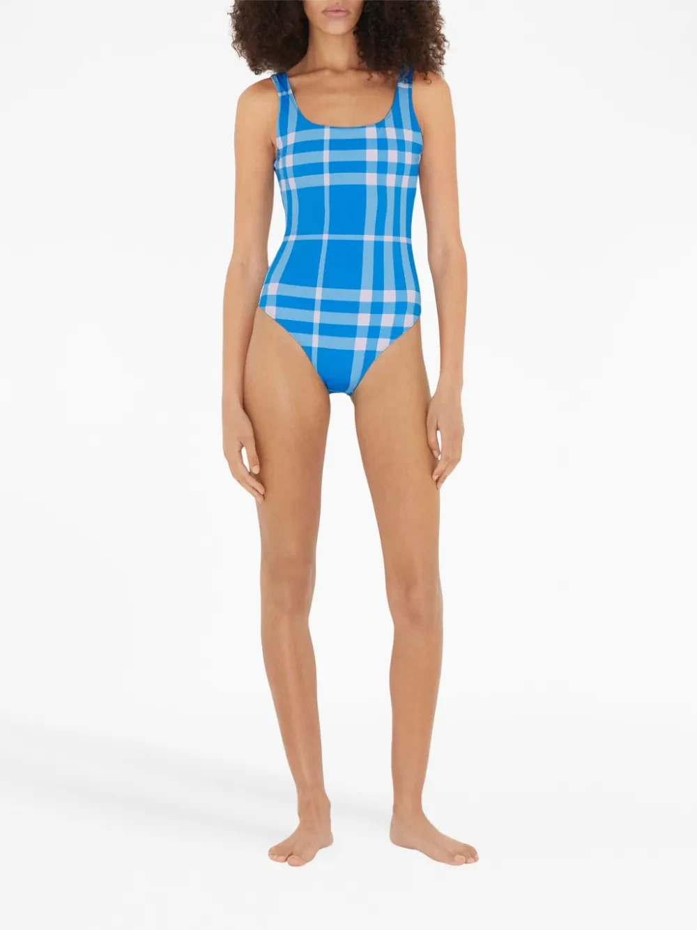 Checked stretch swimsuit