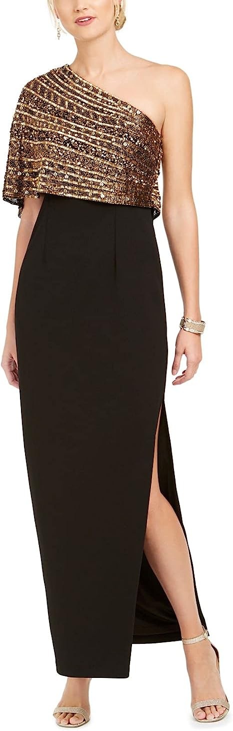 Adrianna Papell Women's Beaded Crepe Dress