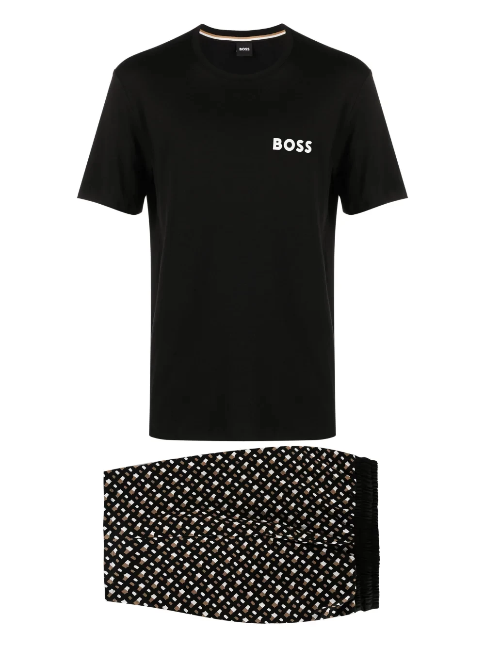 monogram-print cotton underwear set