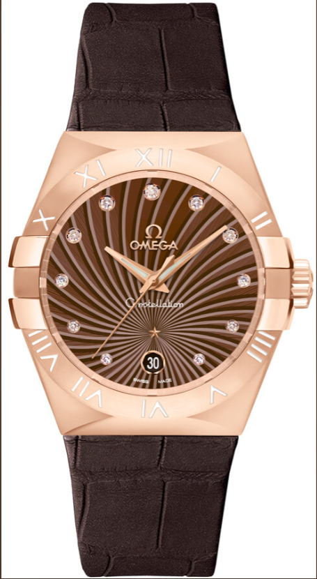Omega Constellation Brown Diamond Dial Women's Watch 123.53.35.60.63.001