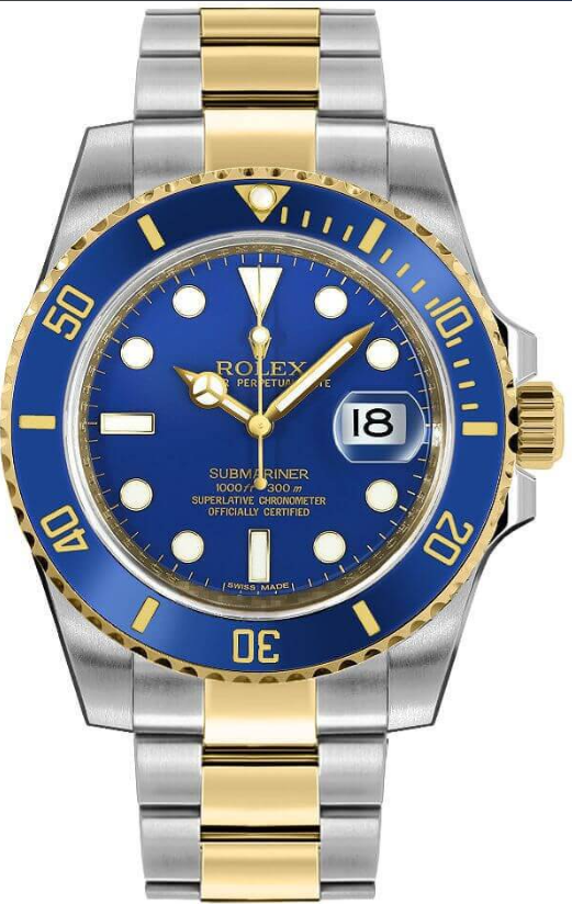Submariner Date Two Tone Blue Dial Men's Watch 116613LB-0005