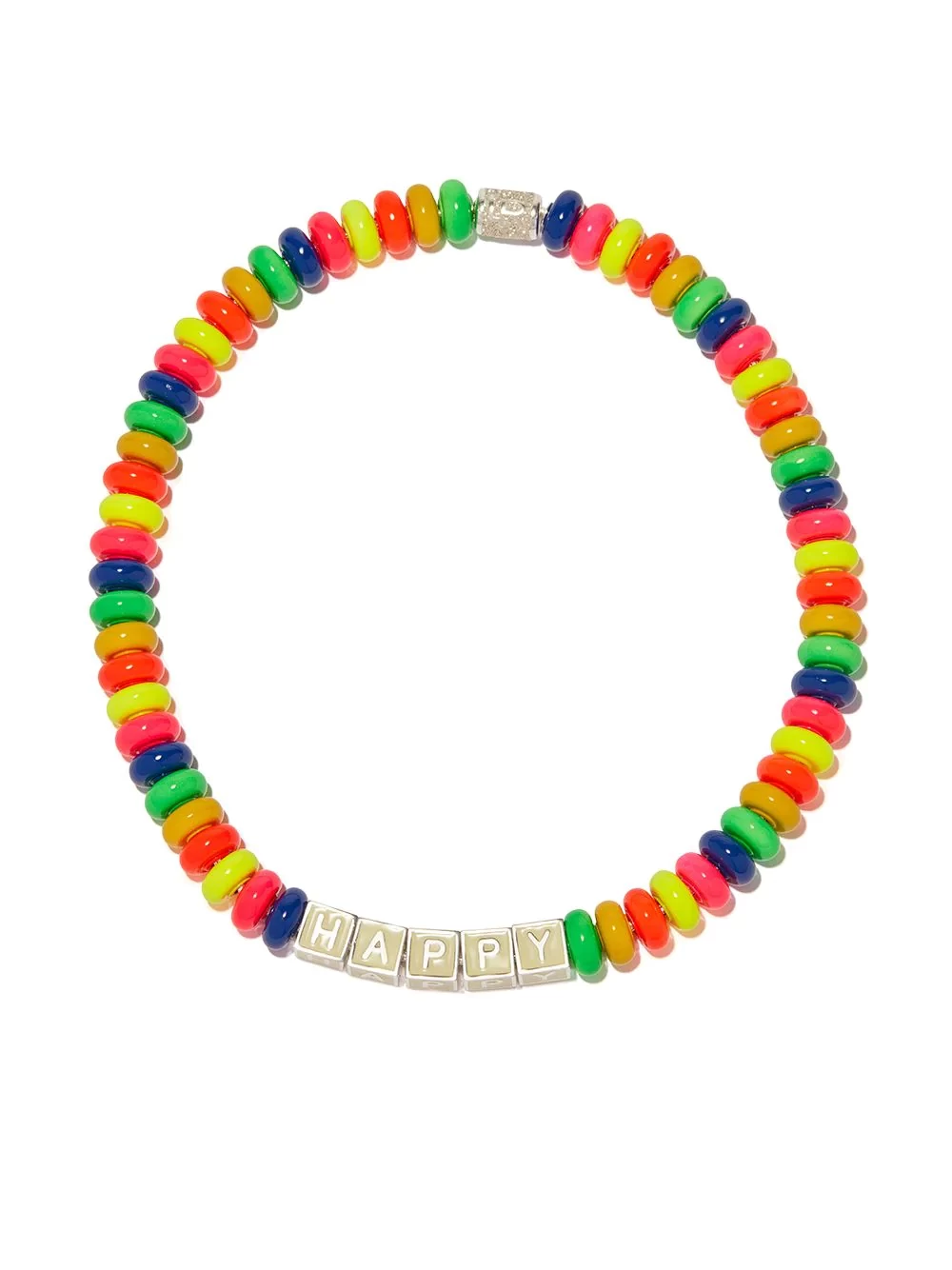 sterling silver Happy beaded necklace