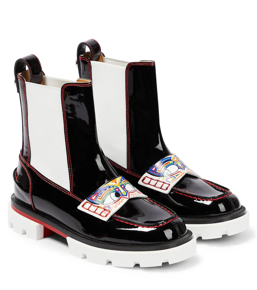 Poupetoboot patent leather boots