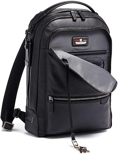 TUMI Harrison Bradner Leather Laptop Backpack - 14-Inch Computer Bag for Men and Women - Black