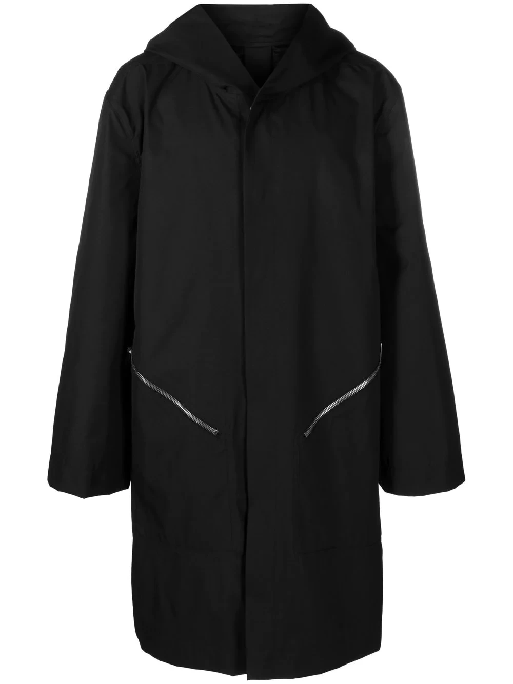 hooded oversized raincoat