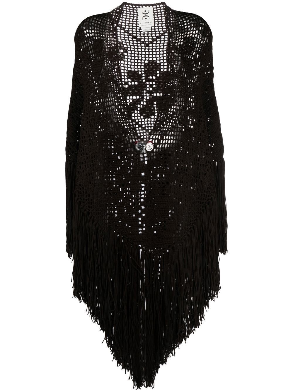 Chiara crochet fringed shawl