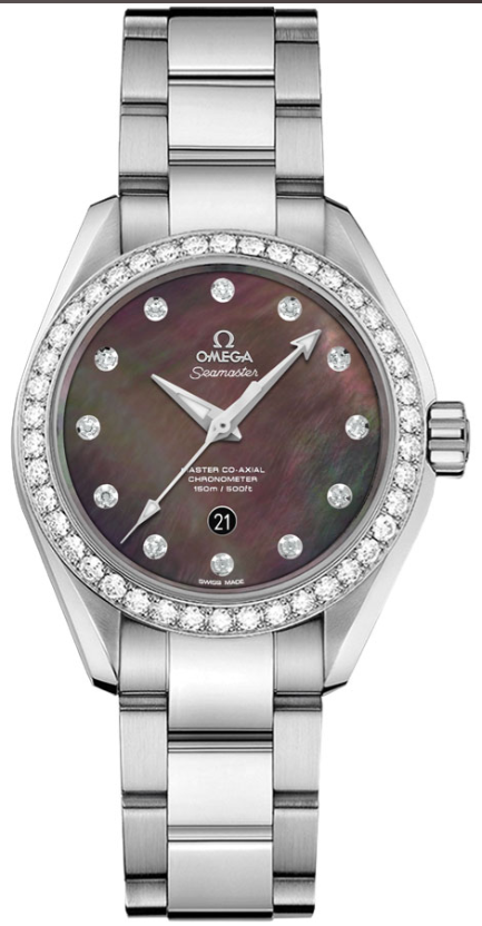 Omega Seamaster Aqua Terra Diamond Luxury Women's Watch 231.15.34.20.57.001 - image 0Omega Seamaster Aqua Terra Diamond Luxury Women's Watch 231.15.34.20.57.001 - image 1Omega Seamaster Aqua Terra Dia