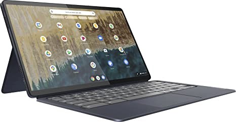 Lenovo - Chromebook Duet 5-13.3" OLED Touch Screen Tablet - 8GB Memory - 128GB SSD - with Keyboard - Abyss Blue