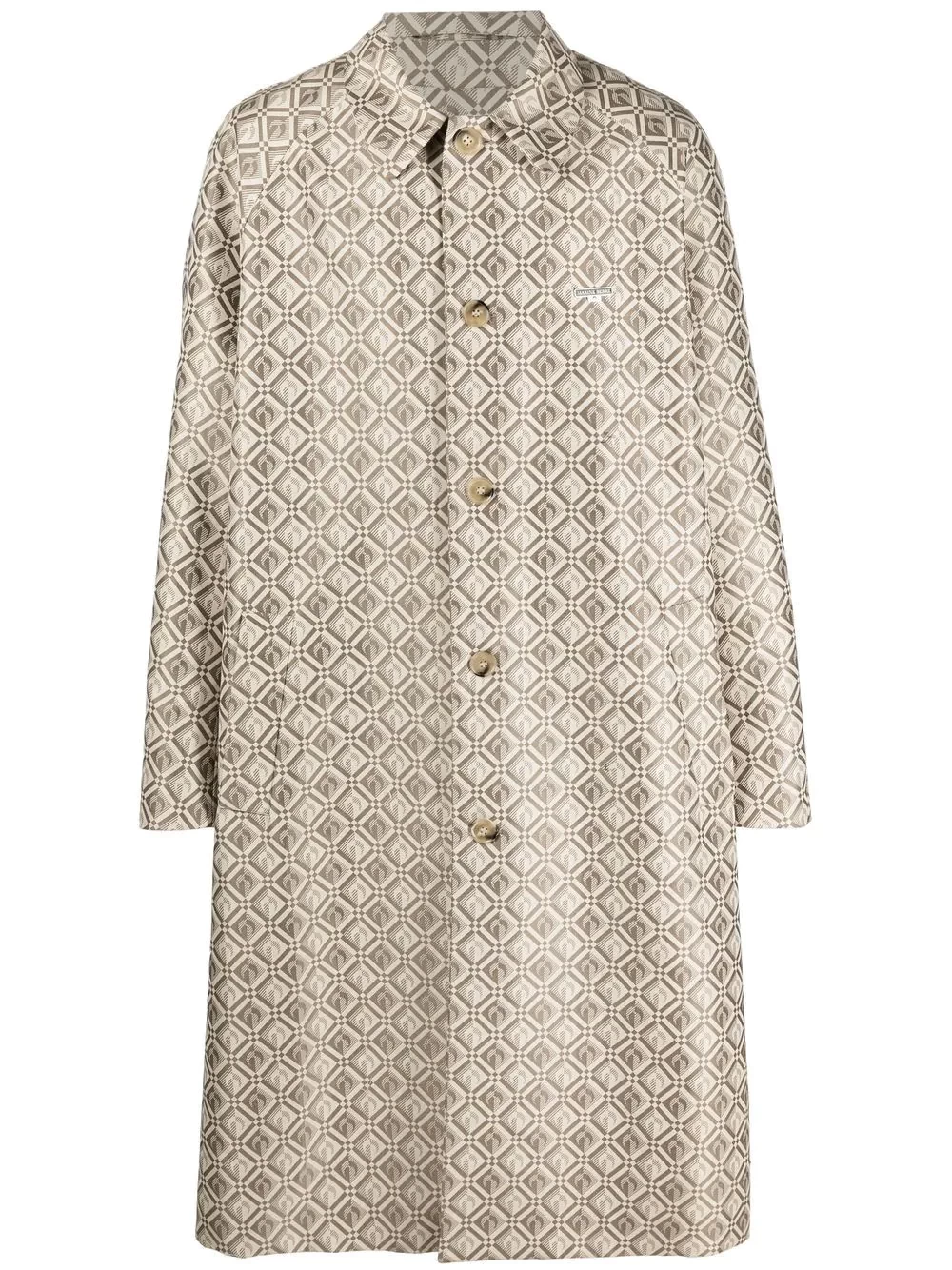 Moon Diamant logo jacquard coat