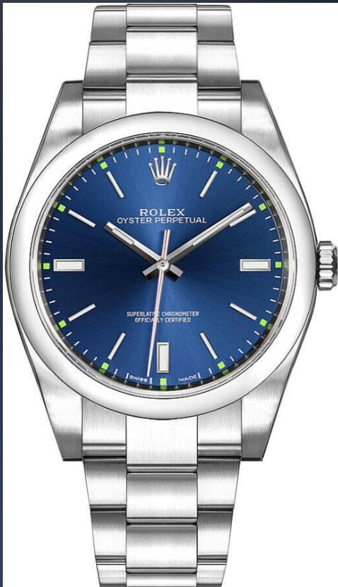 Oyster Perpetual 39 Blue Dial Men's Watch 114300-0003
