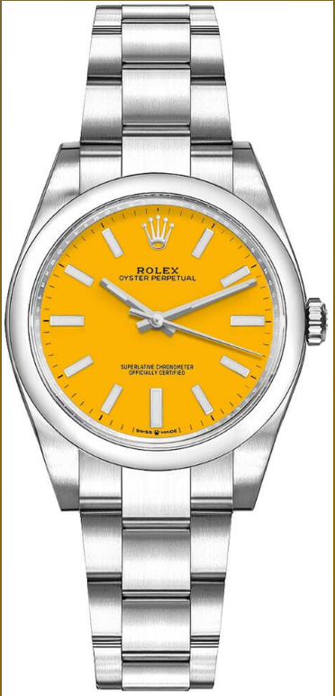Rolex Oyster Perpetual 31 Yellow Dial Women's Watch 277200-0005