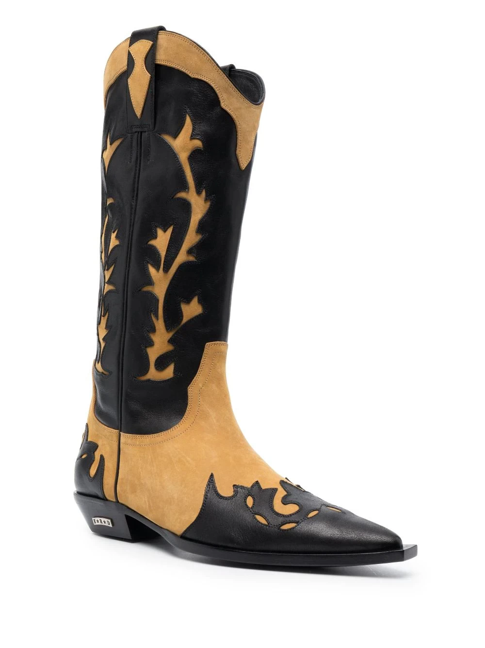 cowboy pointed leather boots