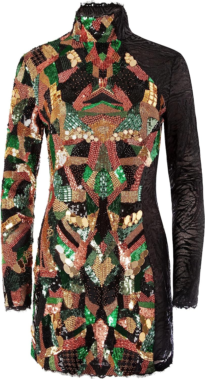 Dundas, Lana Embellished Tiger Dress