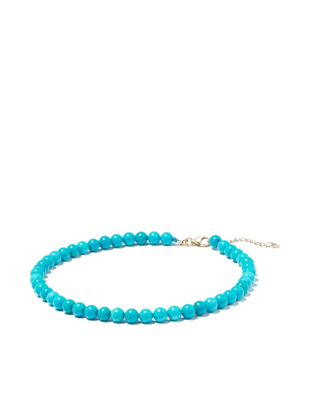 14kt yellow gold turquoise anklet