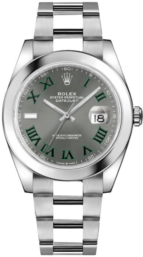 Datejust 41 Slate Grey Dial Oyster Bracelet Men's Watch 126300-0013