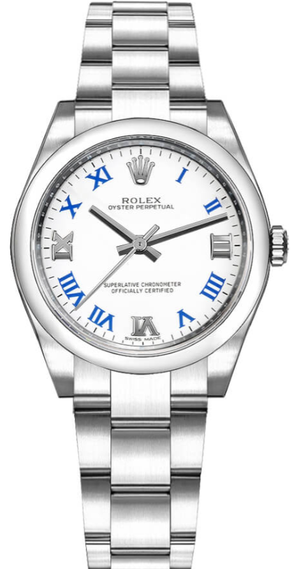 Oyster Perpetual 31 White Dial Gold & Steel Watch 177200