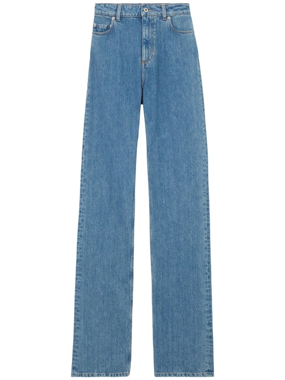High-waist straight-leg jeans
