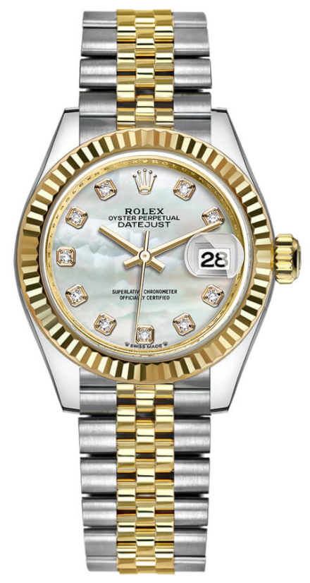 Rolex Lady-Datejust 28 Mother of Pearl Diamond Women's Watch 279173-0013