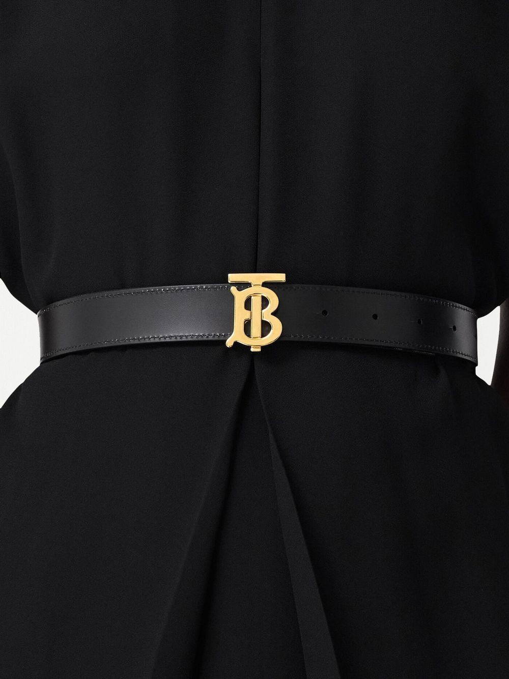 TB monogram plaque check belt