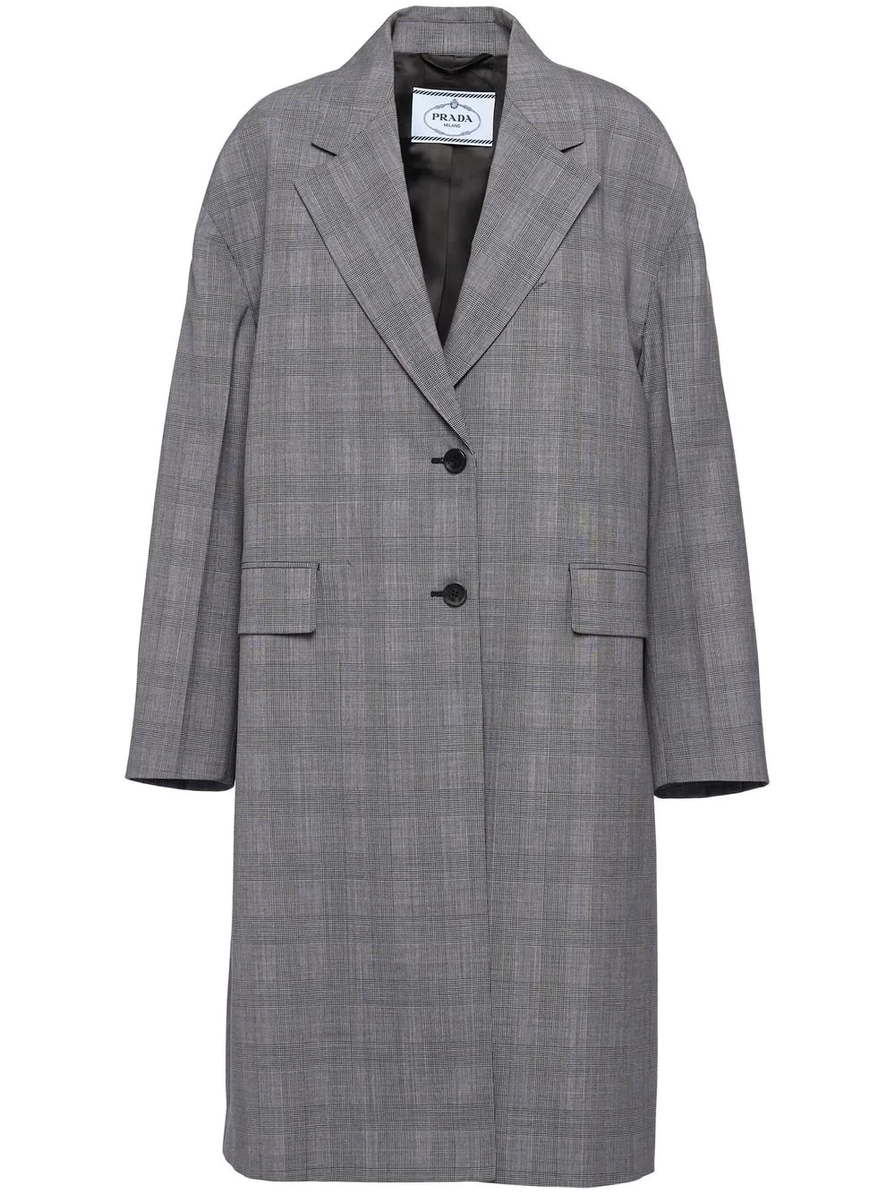 checked wool coat