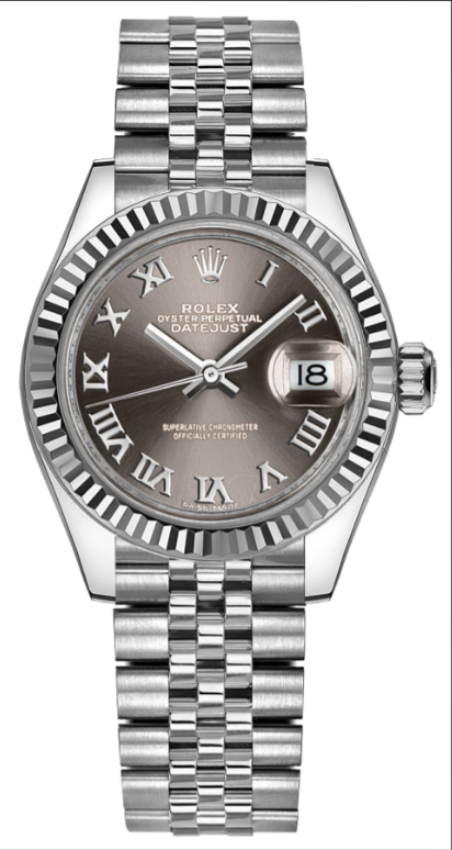 Rolex Lady-Datejust 28 Steel & White Gold Women's Watch 279174-0013