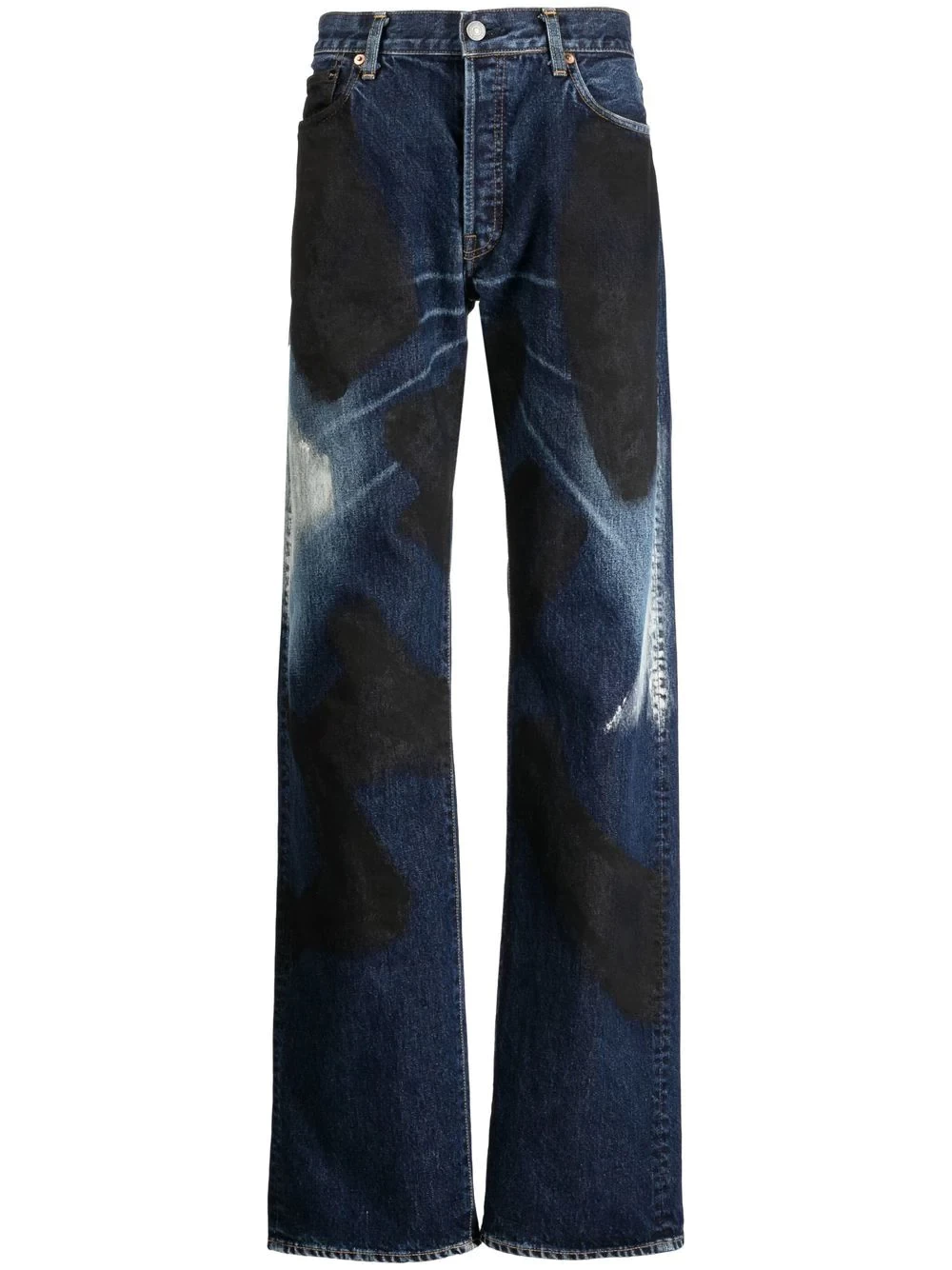 painted straigth-leg jeans