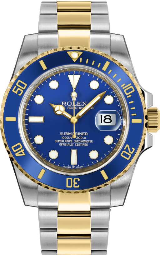 Submariner Date Royal Blue Dial Two Tone Men's Watch 126613LB