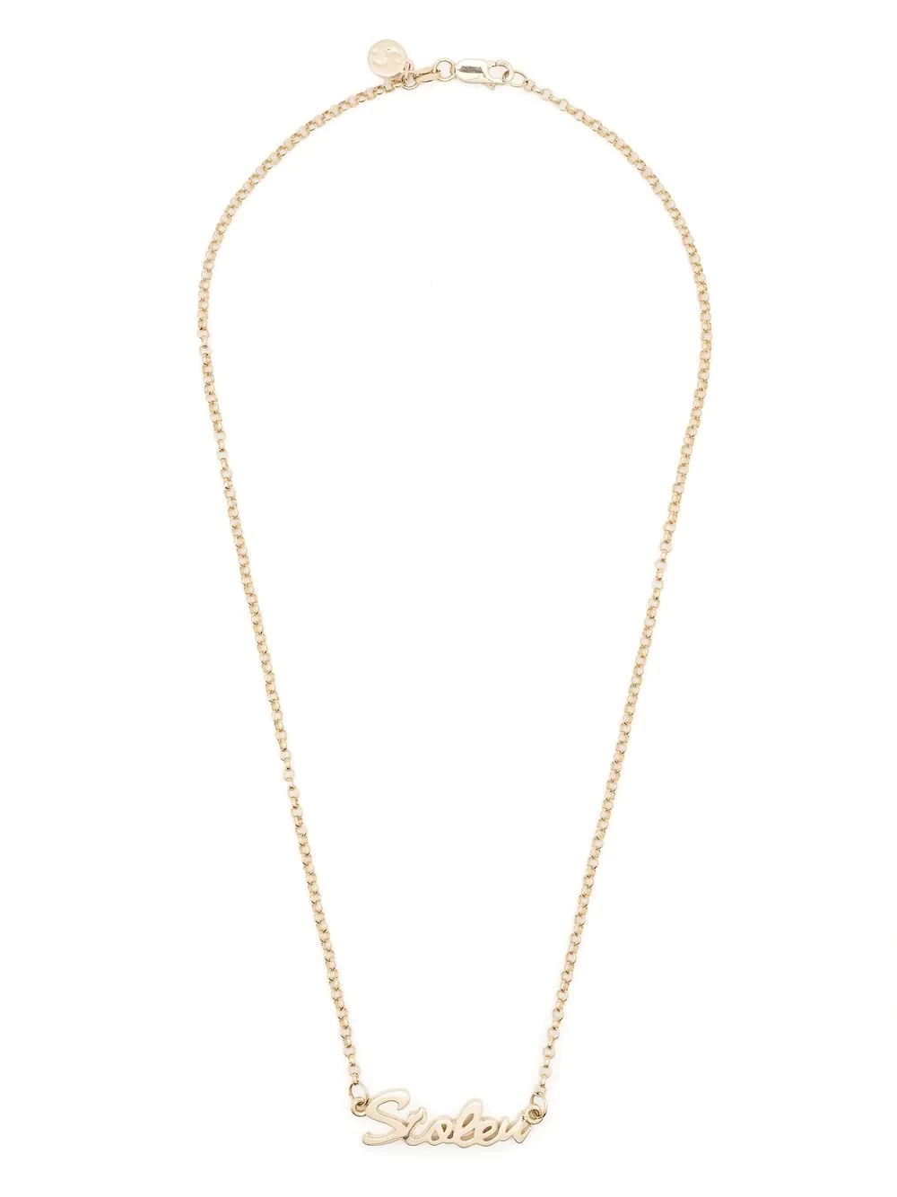 Stolen Script chain necklace
